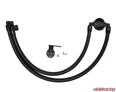 J&L Passenger Side Oil Separator 3.0 - Black Anodized  Ford F-250 6.2L/7.3L 2017-2020 - 3042P-B