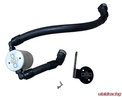 J&L 3.0 Clear Anodized Oil Separator (Passenger Side) Ford Mustang GT500 2020-2021 - 3054P-C