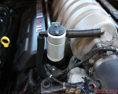 J&L Passenger Side Oil Separator 3.0 - Black Anodized Dodge Charger 6.1L Hemi 2005-2010 - 3062P-C
