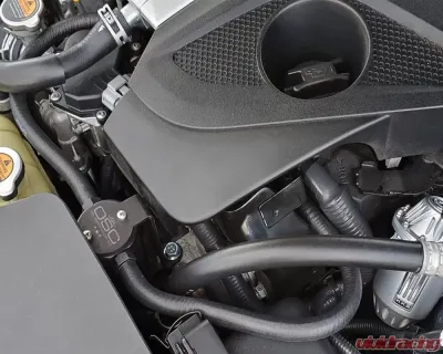 J&L Driver Side Oil Separator 3.0 - Black Anodized Infiniti Q50/Q60 3.0T 2016-2021 - 3110D-B