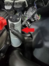 J&L Passenger Side Oil Separator 3.0 Cannister Extension - Clear Ford F-150 2.7L/3.5L/5.0L 2011-2019                                     - EXT-C - Image 2