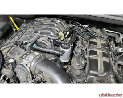 J&L Passenger Side Oil Separator 3.0 - Clear Anodized Dodge Durango | Jeep Grand Cherokee 3.6L 2016-2023 - 3074P-C