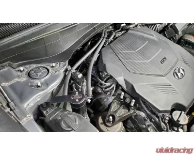 J&L Passenger Side Oil Separator 3.0 - Black Anodize Hyundai Palisade | Kia Telluride 3.8L 2020-2024 - 3114P-B