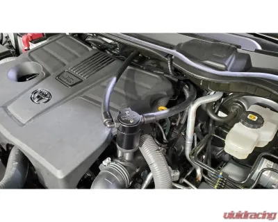 J&L Driver Side Oil Separator 3.0 - Black Anodized Toyota Tundra 3.5L Turbo 2022-2024 - 3115D-B