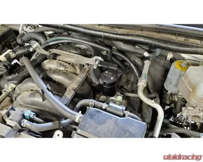 J&L Driver Side Oil Separator 3.0 - Black Anodized Nissan Armada | Infiniti QX80 5.6L 2014-2024 - 3118D-B