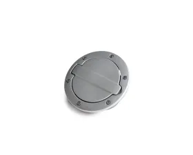 AMP Research Alloy Fuel Door, Brushed Aluminum - 07-18 Jeep Wrangler JK, 2 dr/4 dr Jeep Wrangler 2007-2018