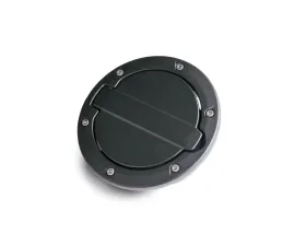 AMP Research Alloy Fuel Door, Black Aluminum - 07-18 Jeep Wrangler JK, 2 dr/4 dr Jeep Wrangler 2007-2018