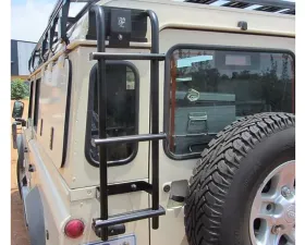 Eezi-Awn Rear Mount K9 Ladder w/ Separate Bottom Step Land Rover Devender