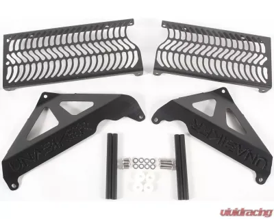 Unabiker Radiator Guard Black Kawasaki KLX250S 2009-2014 - KKLX09250S-K