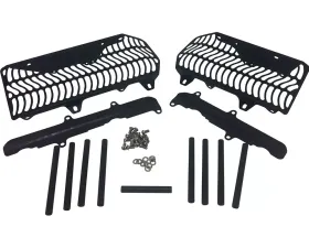 Unabiker Radiator Guard Black Kawasaki KX250F 2019