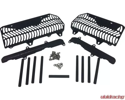 Unabiker Radiator Guard Black Kawasaki KX250F 2019 - KKX17250F-K