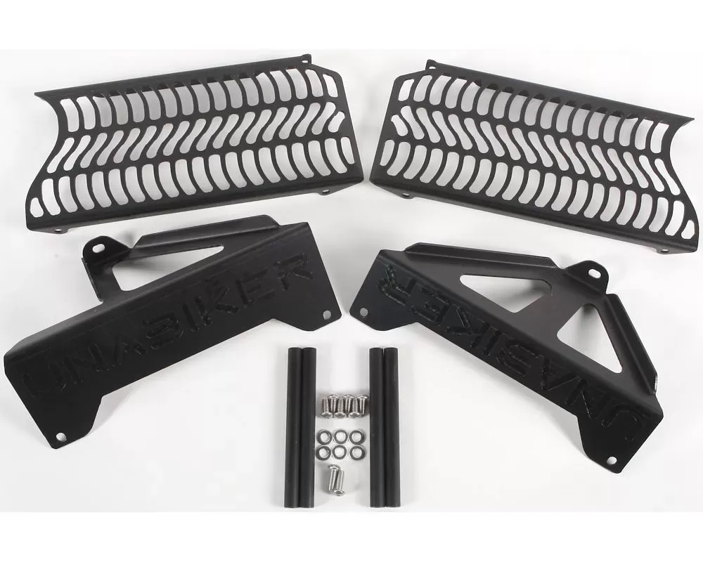 Unabiker Radiator Guard Black Suzuki DR-Z400E Non CA Model | DR-Z400 2000-2007 - SDRZ2-K