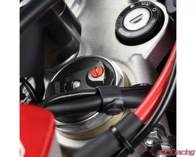 Zeta 2Pieces Red FF Air Valve Cap Screw KYB Showa - ZE56-11002
