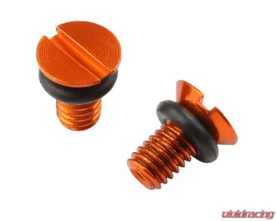 Zeta 2Pieces Orange FF Air Valve Cap Screw KYB Showa - ZE56-11013