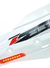 Zeta White XC Protector Handguard Shields Alta | Aprilia | Beta | BMW | Honda | Husaberg | Husqvarna 1972-2018                                     - ZE72-3110 - Image 2