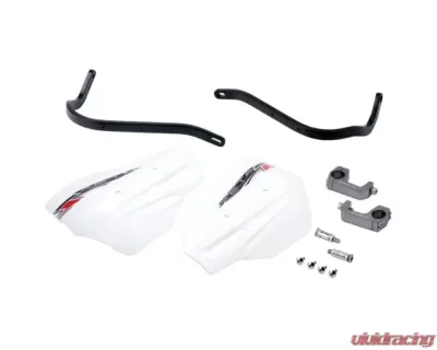 Zeta 28.6mm Black | White Bar U-Clamp Armor Handguard XC Pro Kit - ZE72-5050