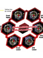 Zeta Red Revolver Shift Levers Kawasaki KL250 Super Sherpa | Yamaha XT200 1982-2004                                     - ZE90-3502 - Image 2