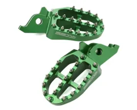 Zeta Aluminum Green Footpegs Kawasaki KX250F | KX450F 2009-2021