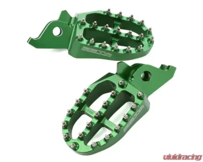Zeta Aluminum Green Footpegs Kawasaki KX250F | KX450F 2009-2021 - ZE93-1224