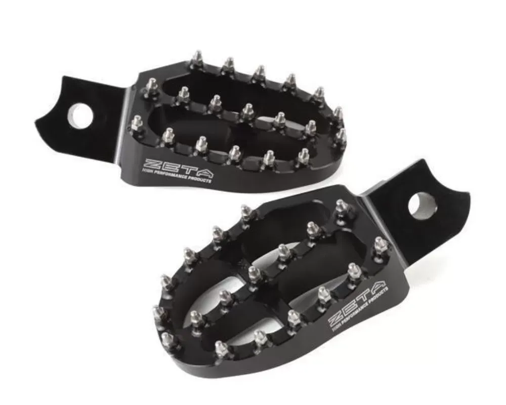 Zeta Black Aluminum Footpegs Yamaha WR250F | WR450F 2001-2023 - ZE93-1620