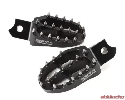 Zeta Black Aluminum Footpegs Yamaha WR250F | WR450F 2001-2023 - ZE93-1620