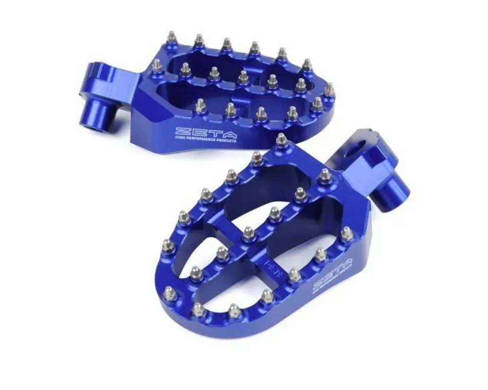 Zeta Blue Aluminum Footpegs Yamaha WR250F | WR450F 2001-2023 - ZE93-1623