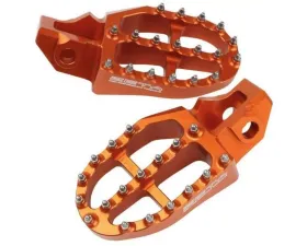 Zeta Orange Aluminum Footpegs Husaberg FE | Husqvarna FE | KTM 1998-2022