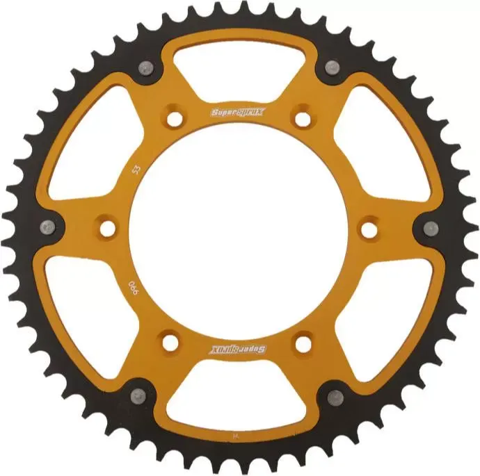Supersprox Rear Stealth Sprocket Aluminum Steel 53T-520 Gold Husaberg | Husqvarna | KTM - RST-990-53-GLD
