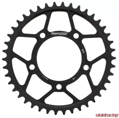 Supersprox Rear Sprocket Steel 42T-530 Black Suzuki - RFE-829-42-BLK