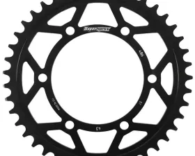 Supersprox Rear Edge Sprocket Steel 43T-520 Black Honda | Kawasaki | Suzuki | Yamaha