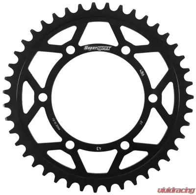 Supersprox Rear Edge Sprocket Steel 43T-520 Black Honda | Kawasaki | Suzuki | Yamaha - RFA-486-43-BLK