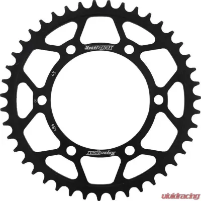 Supersprox Rear Edge Sprocket Steel 45T-525 Black Suzuki | Yamaha - RFA-480-45-BLK