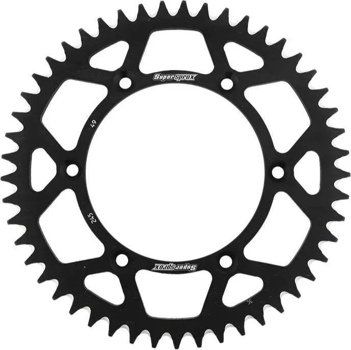 Supersprox Rear Edge Sprocket Steel 41T-520 Black Honda | Kawasaki | Suzuki | Yamaha - RFA-486-41-BLK
