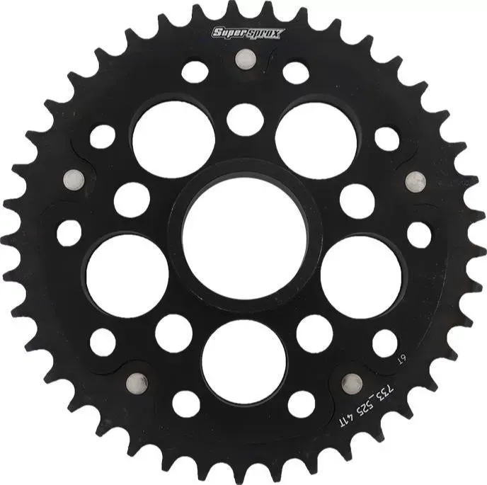 Supersprox Rear Sprocket Steel 38T-525 Black KTM - RFE-613-38-BLK