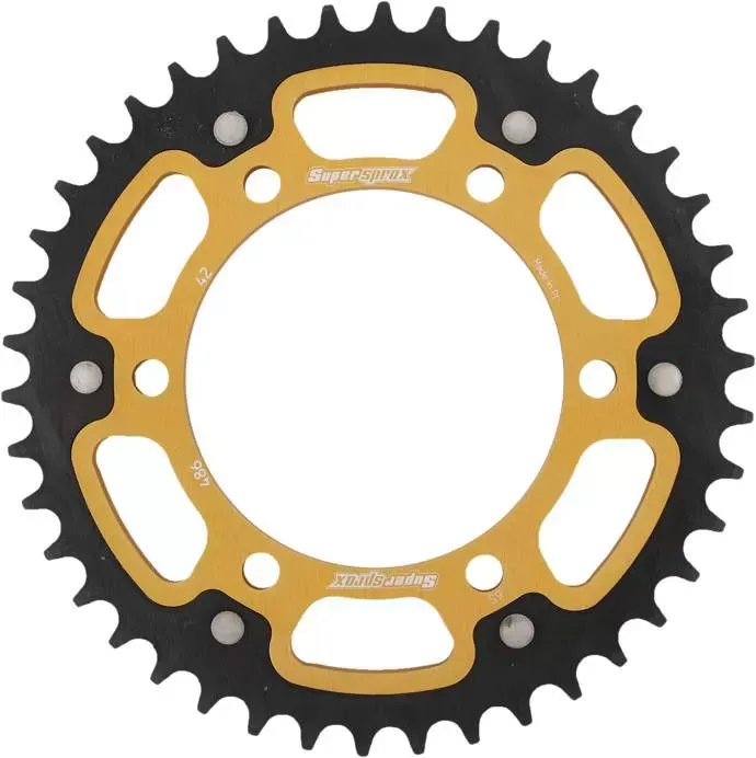 Supersprox Rear Stealth Sprocket Aluminum Steel 50T-520 Red Gas | Husaberg | Husqvarna | KTM - RST-990-50-RED