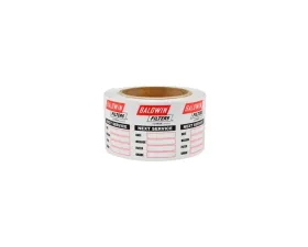 Baldwin PKG50 Service Stickers Filter