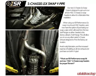 ISR Performance S-Chassis LS Swap Y-Pipe - IS-240LS-Y