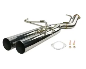 ISR Performance Series II - EP Dual Tip Blast Pipe Exhaust System - Resonated - Nissan 240sx 1995 1998