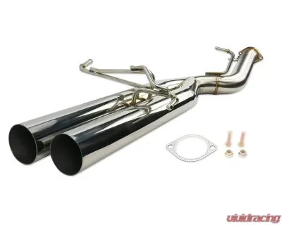 ISR Performance Series II - EP Dual Tip Blast Pipe Exhaust System - Resonated - Nissan 240sx 1995 1998 - IS-S2EPDR-S14