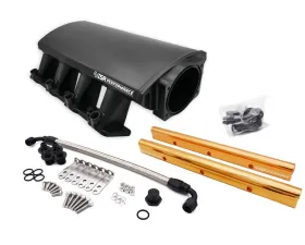 ISR Performance Fabricated Intake Manifold and Fuel Rail Kit - LS3 | L92 102MM Square port low profile - black