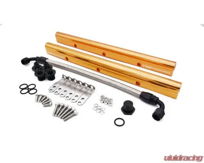 ISR Performance Fabricated Intake Manifold and Fuel Rail Kit - LS3 | L92 102MM Square port low profile - black - IS-LS3INT102
