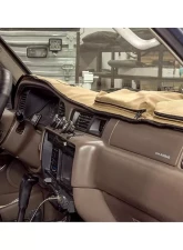 Escape Gear Traditional 100% Cotton Canvas Light Khaki Dash Cover Toyota Land Cruiser 76/78/79 Series Pre-Facelift 1985+                                     - DP-TLC76-CC-LK - Image 2