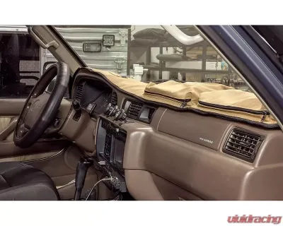 Escape Gear Traditional 100% Cotton Canvas Light Khaki Dash Cover Toyota Land Cruiser 76/78/79 Series Pre-Facelift 1985+ - DP-TLC76-CC-LK