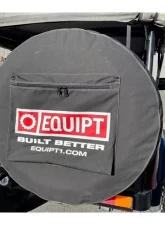 Escape Gear Poly-Cotton Tough Cotton Canvas Charcoal 29 inch Wheel Cover w/ Logo & Bag                                     - EGA-WC-29-PC-CH-WITH BAG - Image 3