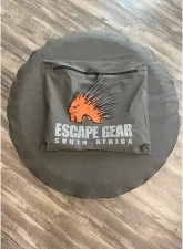 Escape Gear Poly-Cotton Tough Cotton Canvas Charcoal 29 inch Wheel Cover w/ Logo & Bag                                     - EGA-WC-29-PC-CH-WITH BAG - Image 6