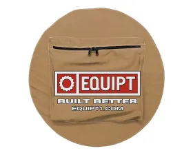Escape Gear Traditional 100% Cotton Canvas Light Khaki 27 inch Plain Wheel Cover w/ Logo EGA-WC-27-CC-LK-PLAIN