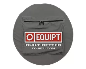 Escape Gear Poly-Cotton Tough Cotton Canvas Charcoal 27 inch Wheel Cover w/ Logo & Bag