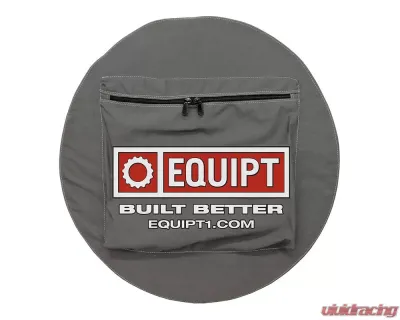 Escape Gear Poly-Cotton Tough Cotton Canvas Charcoal 29 inch Wheel Cover w/ Logo & Bag - EGA-WC-29-PC-CH-WITH BAG