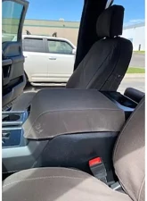 Escape Gear 60/40 Split Rear Bench w/ Armrest Traditional 100% Cotton Canvas Grey 2 Fronts Seat Covers w/ Airbags Ford F-150 13th Gen 2015+                                     - FF150-2-CC-GR - Image 8