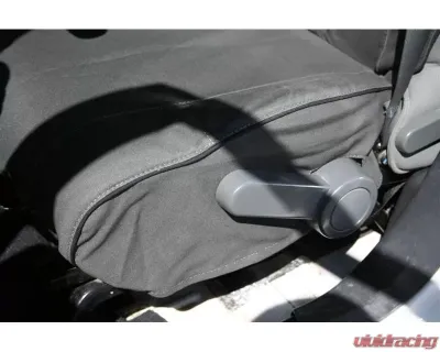 Escape Gear 60/40 Rear Bench Levers Poly-Cotton Tough Cotton Canvas Charcoal 2 Fronts Seat Covers w/ Airbags Jeep Wrangler 2-Door | Unlimited 4-Door 2011-2012 - JWR14-PC-CH